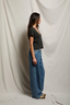 Alanis V Neck Tee - Vintage Black