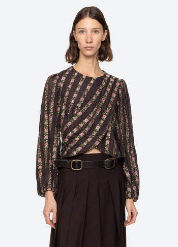 Sybil Embroidery L/SLV Blouse