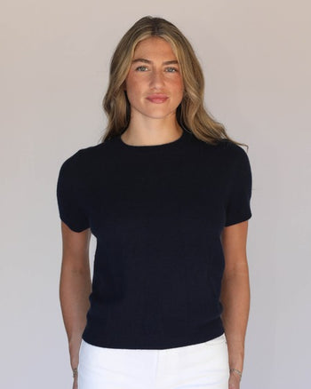 Gray S/S	Cashmere Tee - Black