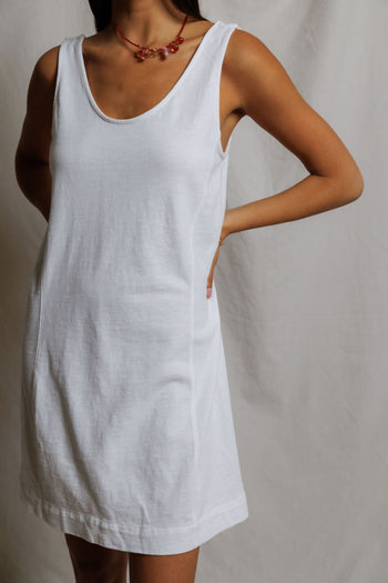 Skylar Japanese Jersey Sleeveless Dress - White