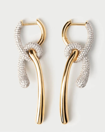 Twist Pave Hoops