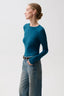 Juno Merino Blend Featherweight Sweater - Deep Teal