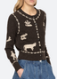 Margeurite Lace Patch L/Slv Cardigan - Coffee