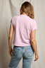 Alanis V Neck Tee - Sugar Pink