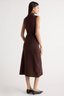 Abel Asymmetric-Neck Dress - Umber