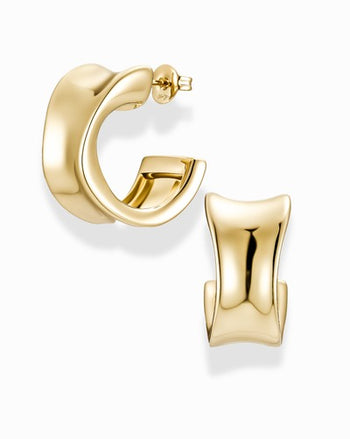 Zara Volume Hoops - Gold Plate