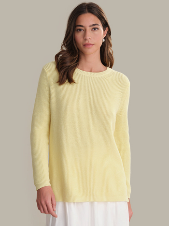 Emma Shaker Sweater - Lemon