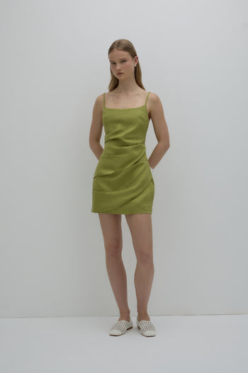 Rani Linen Dress - Fern
