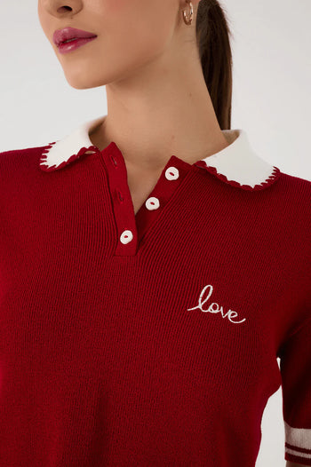 Embroidered Knit Polo