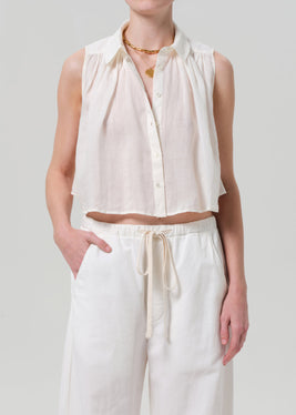 Sleeveless Ambrose Top - Vanilla