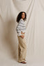 Ximena Sweater - Oatmeal Heather/Turbulence Stripe