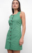 Siliani Button Front Cotton Mini Dress
