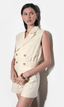Haisley Linen Shorts - Stone