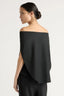 Angeli Off-Shoulder Back-Drape Blouse - Black