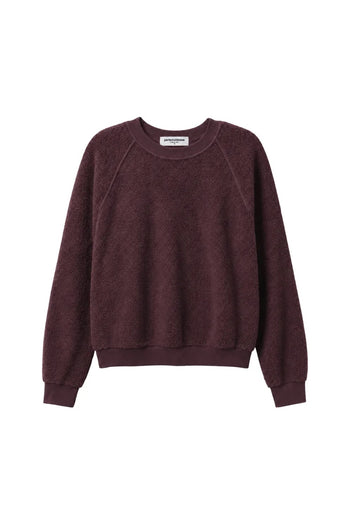 Ziggy - Inside Out Fleece Shrunken Crew - Cherry Lacquer