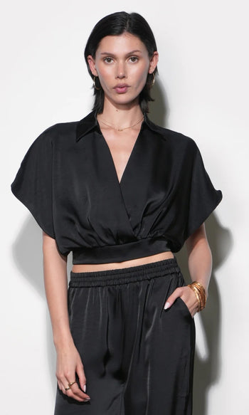 Nisa Dolman Sleeve Top - Black