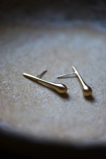 Teardrop Stud - Brass