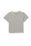 Carter Striped Crewneck Tee - Natural/Black Stripe