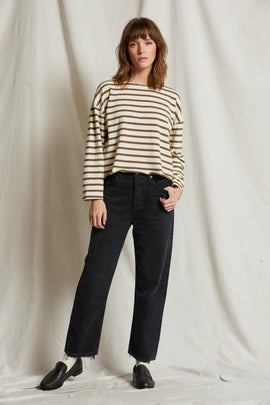 Taylor - Recycled Cotton Striped Long Sleeve Tee