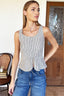 Studio Peplum Top - Newburyport Stripe