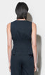 Lacey Pintuck Sleeveless Top - Navy