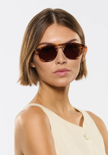 Markle Sunglasses - Maple and Crystal 12k Polarized