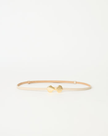 Shelby Belt - Bone/Gold