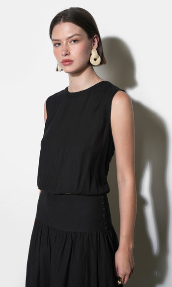 Maya Bubble Top - Black