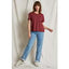 Harley - Cotton Boxy Crew Tee - Cranberry