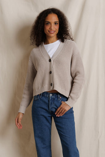 Greta Pointelle Sweater - Oat