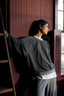 Oversized Ziggy Shrunken Sweatshirt - Dark Heather Grey