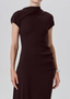 Kira Sculptural Dress - Chocolate