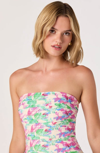 Ella Dress - Pink Green Floral