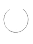 Natalie Choker Necklace- Hammered Silver