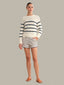 Coral Striped Pullover - Chalk/Dark Blue