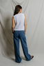 Peggy Cotton Sweater Tank Top - White