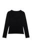 Baby Rib Scoop Neck - Jet