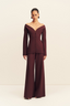 Asher Off Shoulder Top - Berry