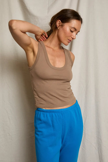 Khara - Rib Scoop Tank - Mocha