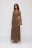 Tierra Maxi Dress - Chocolate