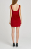 Mini Velveteen Tank Dress - Red