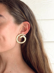 Sienna Studs - Shiny Gold Plated