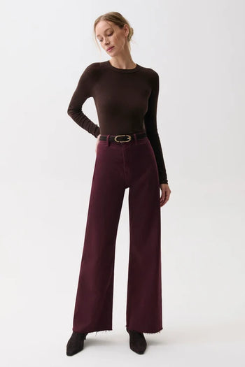 Penny High Rise Wide Leg - Claret