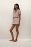 Emilie Playsuit - Paloma Check Cinnamon White
