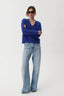Kit V-Neck Pullover Sweater - Sapphire