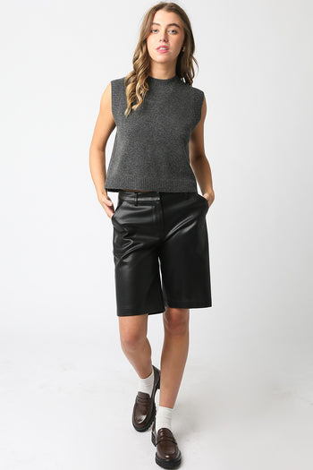 Sleeveless Sweater - Charcoal