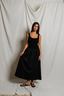 Fabiola Cotton Poplin Sleeveless Dress - True Black