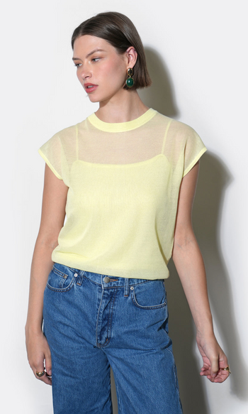 Natalia Sheer Bubble Sweater Top