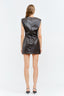 Leather Mini Dress - Brown
