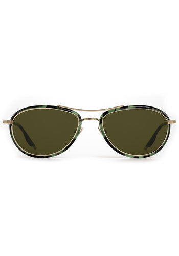Dallas Sunglasses - 12K Titanium + Hemlock Tortoise